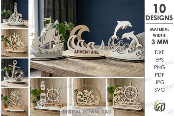 3D Summer Stands Bundle Laser Cut