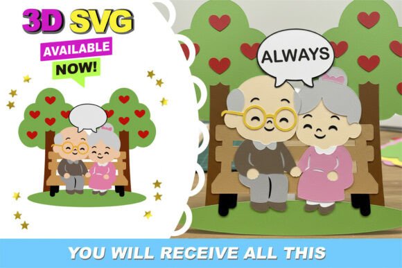 Always Love Cake Topper 3D SVG