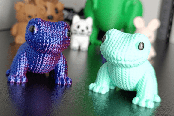 Cute Knitted Gecko 3D Model – Printable Decorative Figure