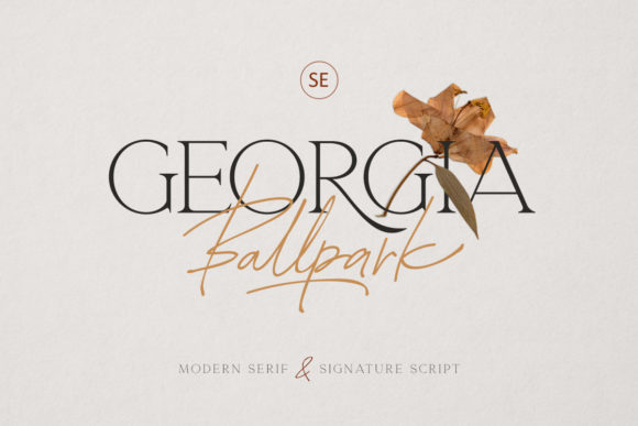 Georgia Ballpark: Elevating Your Designs with a Spectacular Serif and Script Duo
